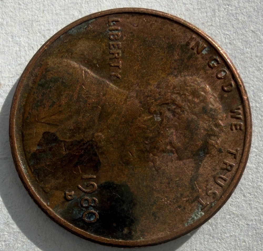 1980 D Memorial Penny Obverse & Reverse Errors (#390)