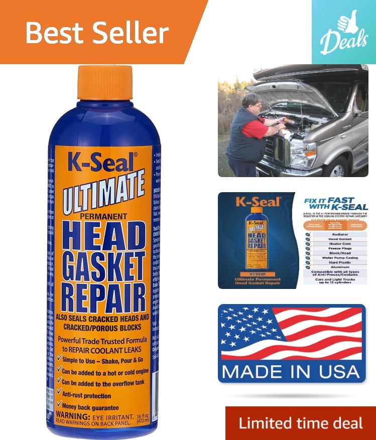 Ultimate 16oz Head Gasket Repair Sealer - Quick, Permanent Engine Solution