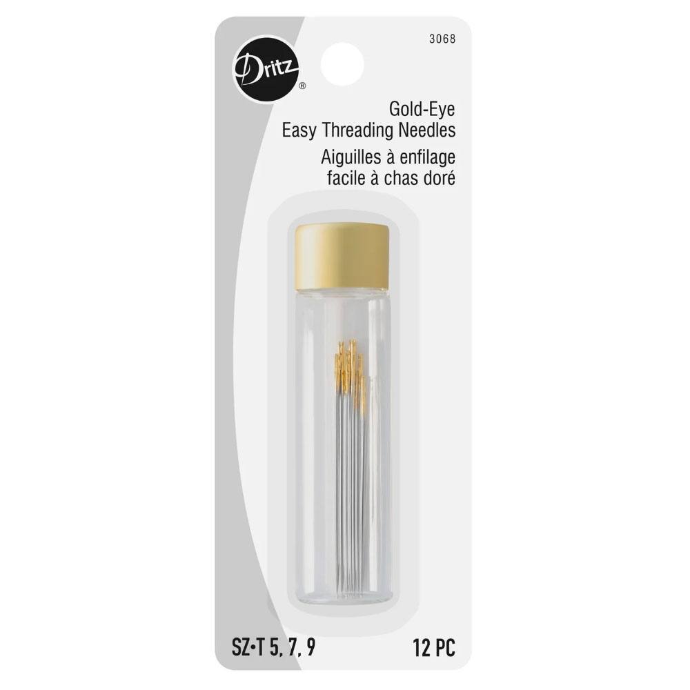 Dritz, Gold-Eye Easy Threading Needles (12pk) - Assorted
