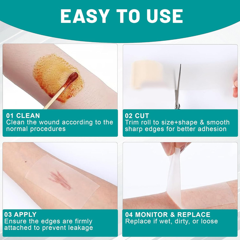 Hydrocolloid Roll, Extra Large Hydrocolloid Bandages, Pimple Patch Roll for Acne