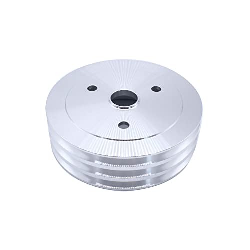 1 PC Crankshaft Pulley Billet Aluminum 3 Groove Short Water Pump Pulley