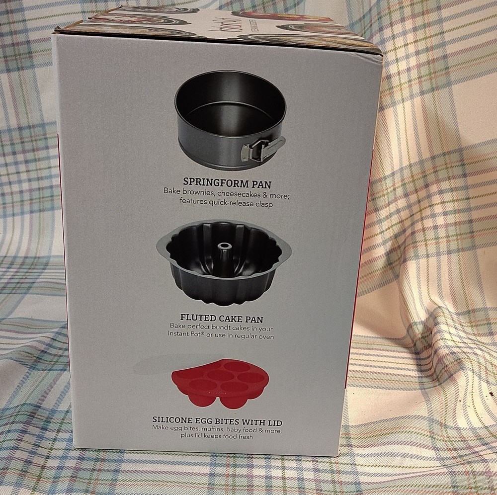 Instant Pot 4-Piece Baking Accessory Set Springform, Cake Pan, Egg Bites 6/8Qt