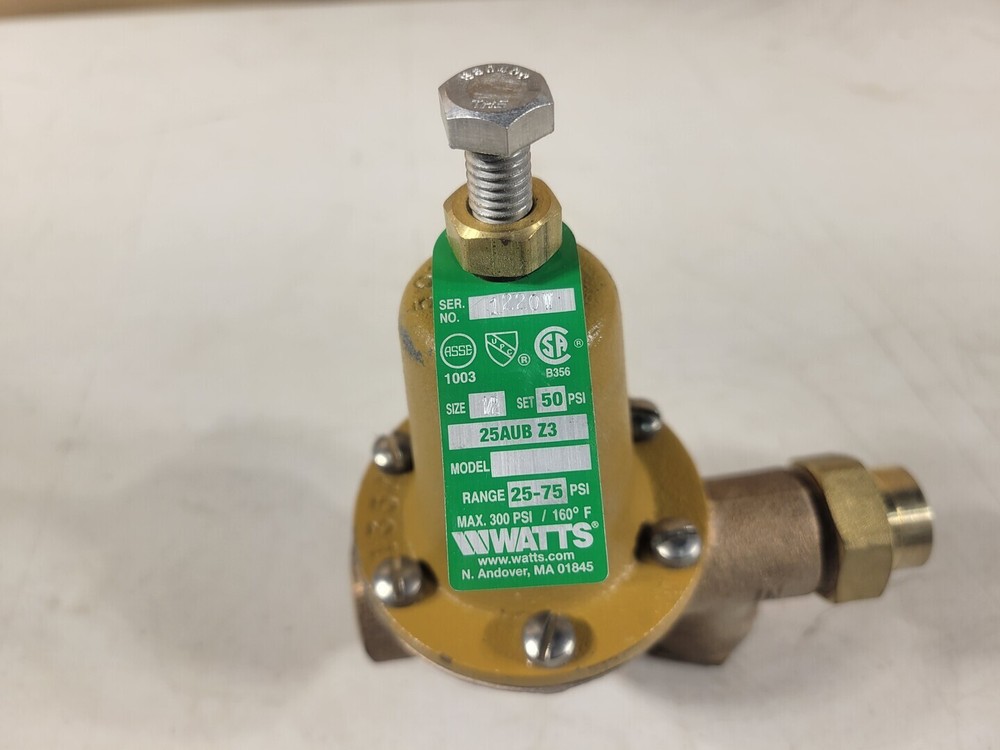 WATTS 1/2" Water Pressure Reducing Valves 25AUB-Z3