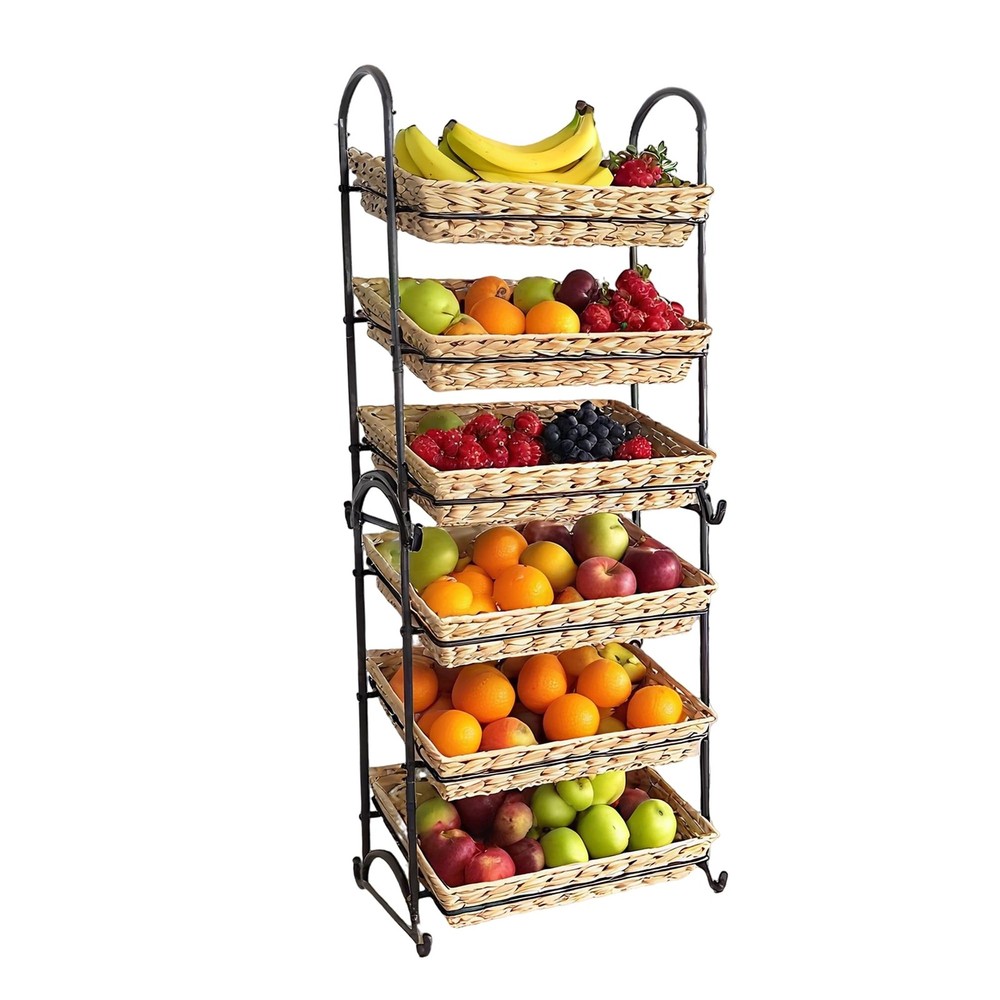 Stackable Candy Display Rack with Rattan |Stackable Candy Organizer|Multi-Fun...