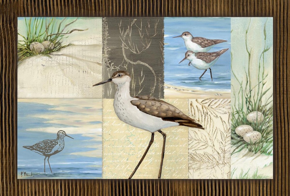 Ceramic Backsplash Tile Mural Waterfowl Kitchen/Bathroom - Patchwork Sandpipers