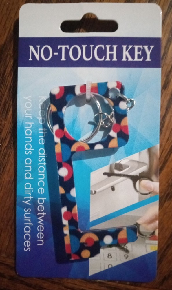 No-Touch Key - Dots ~Touchless Door Opener & Key Ring - Germ Protection