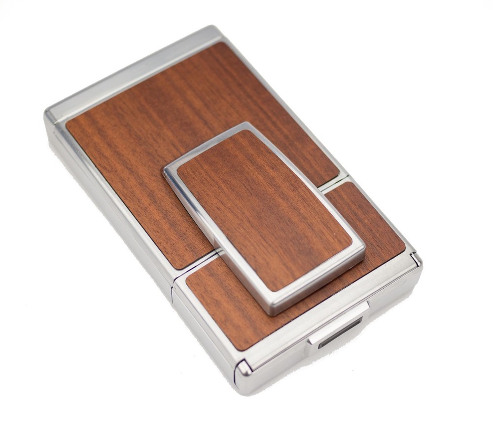 Polaroid SX-70 Silver Body - Cherry Wood Replacement Cover