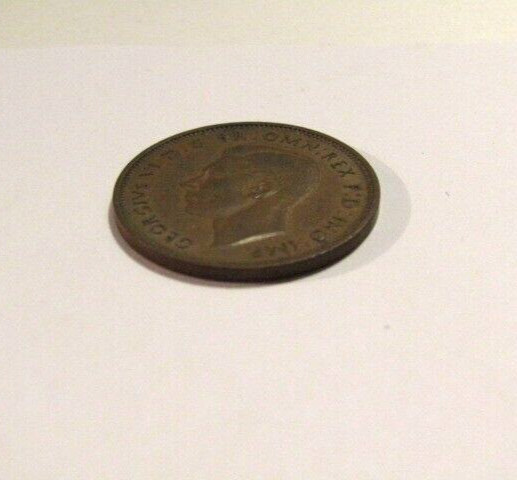 Great Britain 1943 1/2 Half Penny Coin Ship