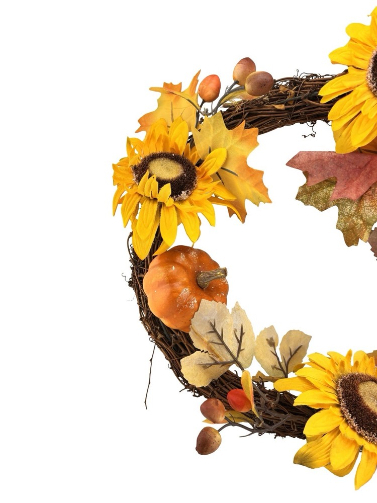 Fall Wreaths for Front Door 12 Inch Rustic Artificial Wreath