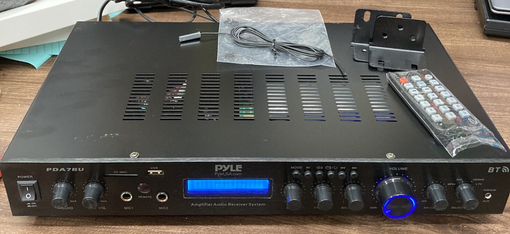 (Read Description) Pyle PDA7BU BT Amplifier Audio Receiver Sound System