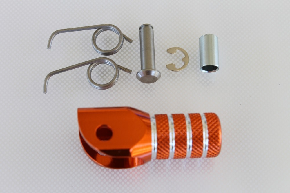 AIRTIME NEW REPLACEMENT GEAR PEDAL SHIFT LEVER TIP WITH FIXING KIT-ORANGE