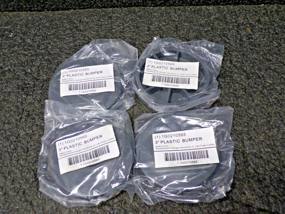 4pk, Wire Rack Shelving Plastic Bumper, 3 In, 1G0210565