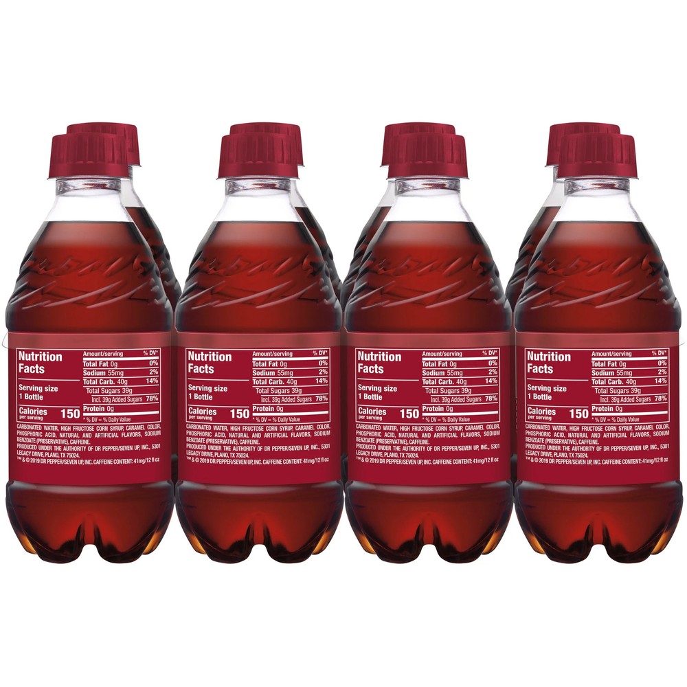 8 Pack Dr Pepper Soda Bottles 12 oz