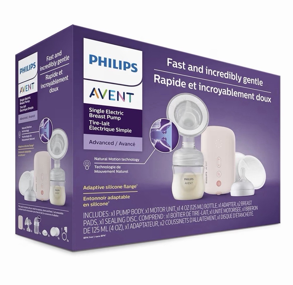 Philips Avent Single Electric Breast Pump Advanced, with Motion Technology. NEW