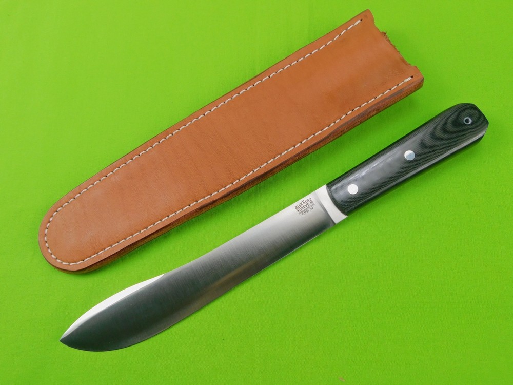 US Custom Made Bark River Large Hunting Knife Dagger w/ Sheath