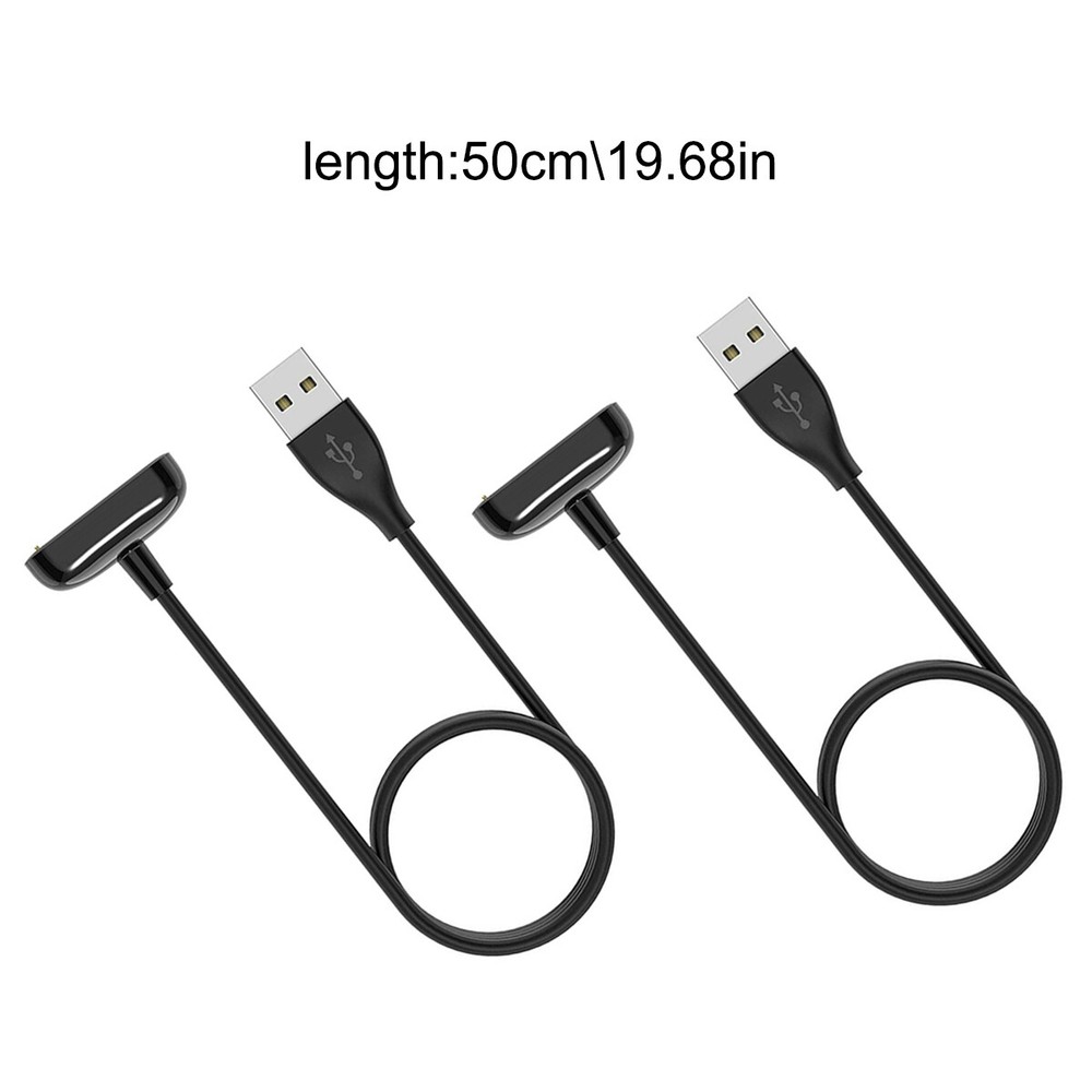 2pcs USB Charger Charging Cable Replacement 50cm Cord Fits Fitbit Luxe/Charge 5`