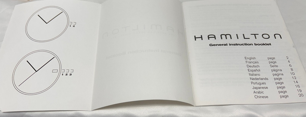 Hamilton General Instructions Booklet