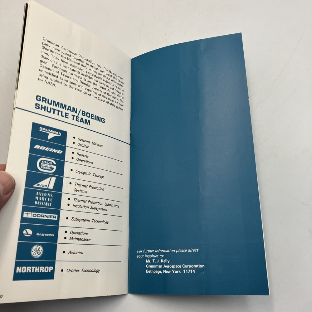 Space Shuttle The Next Logical Step Grumman Aerospace Info Booklet Boeing