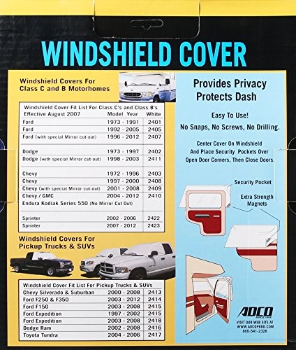 2401 Polar White Windshield Cover
