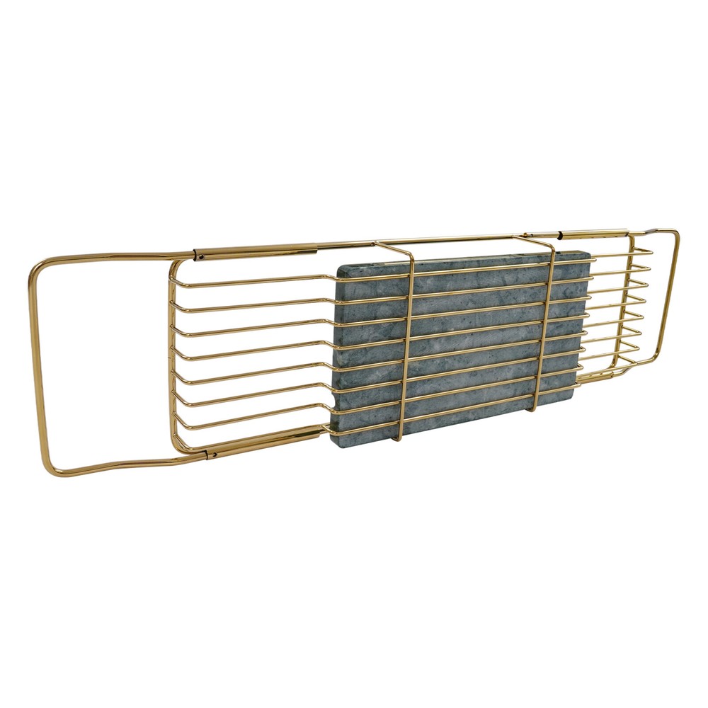 Expandable Bathtub Tray with Elegant Marble Board - Stylish & Durable