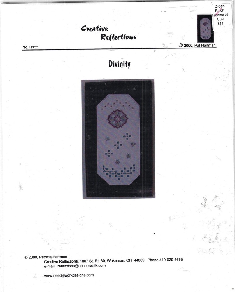 Creative Reflections~Divinity~Embroidery Pattern NO. H155