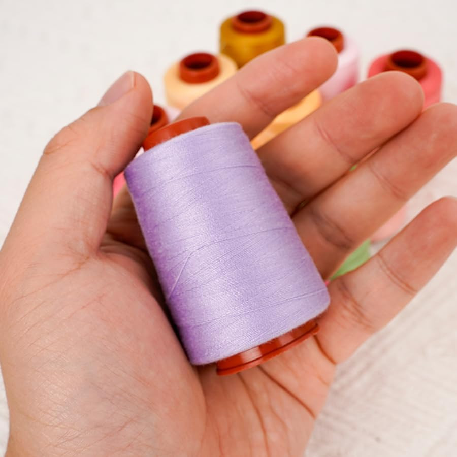 Polyester Sewing Thread Kit, 12 Colors, 800 Yards Each, Multi-Color Spools for M