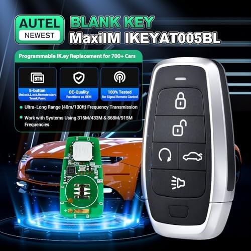 MaxiIM Blank Key, IKEYAT005BL, Programmable Universal Remote Fob 5-Button