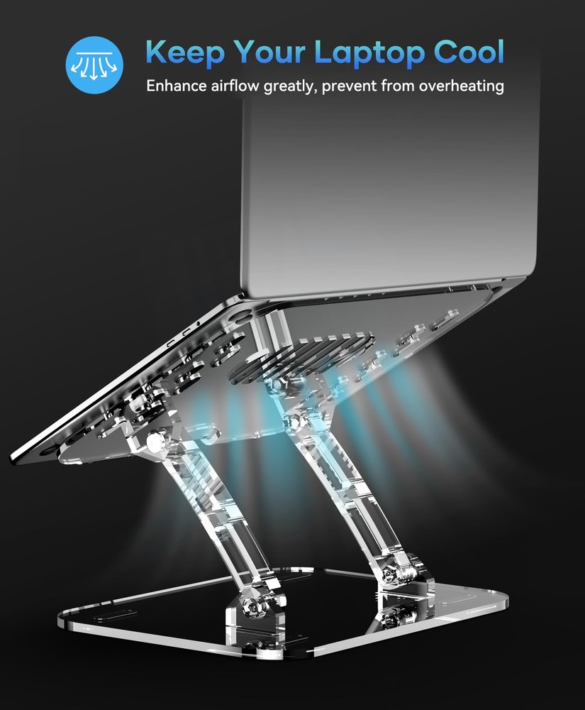 Adjustable Foldable Laptop Stand, Portable Ergonomic Computer Stand for Lapto...
