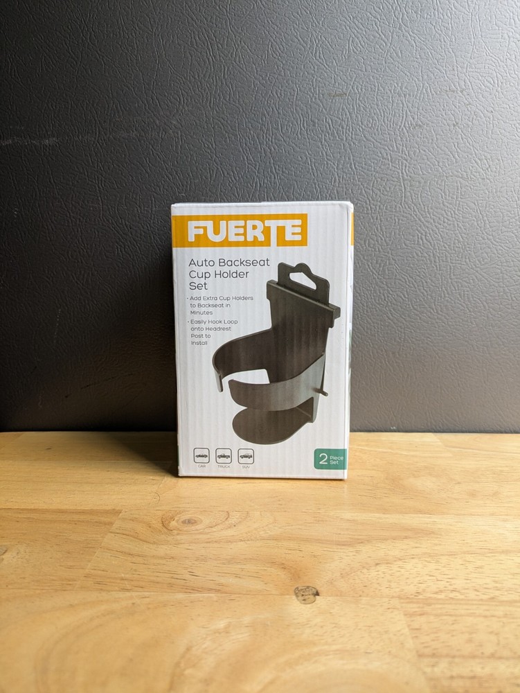 Fuerte Auto Backseat Cupp Holder Set 2 Piece set