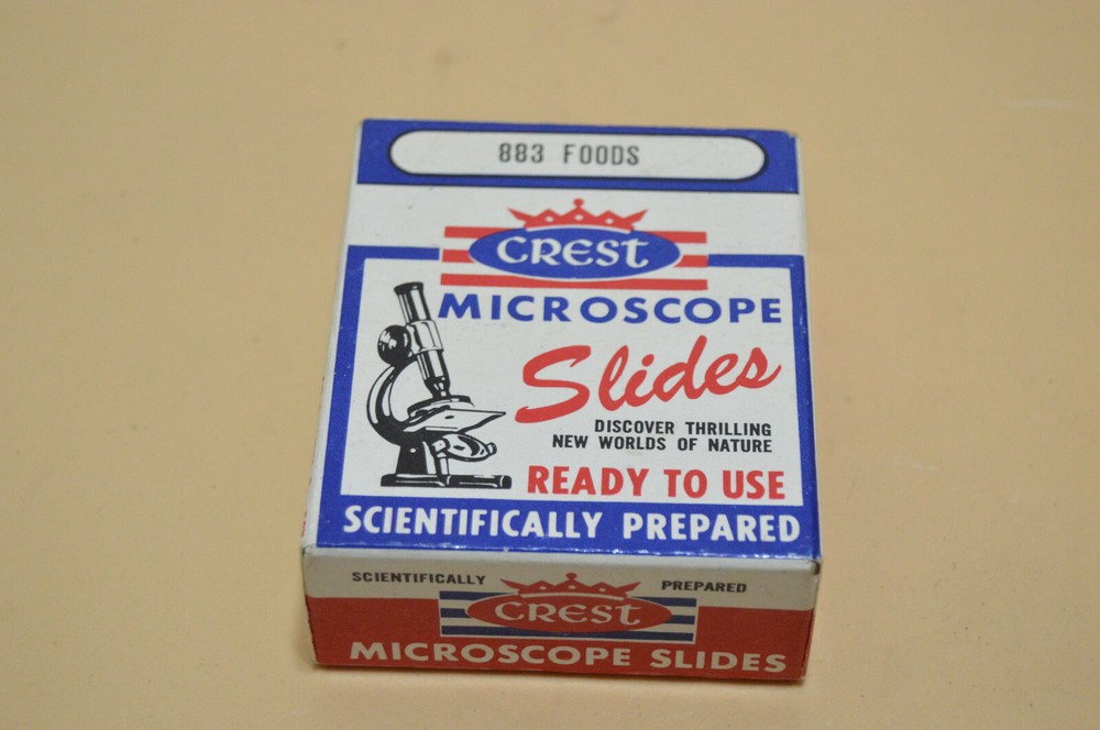 Vintage Crest Prepared Microscope Slides