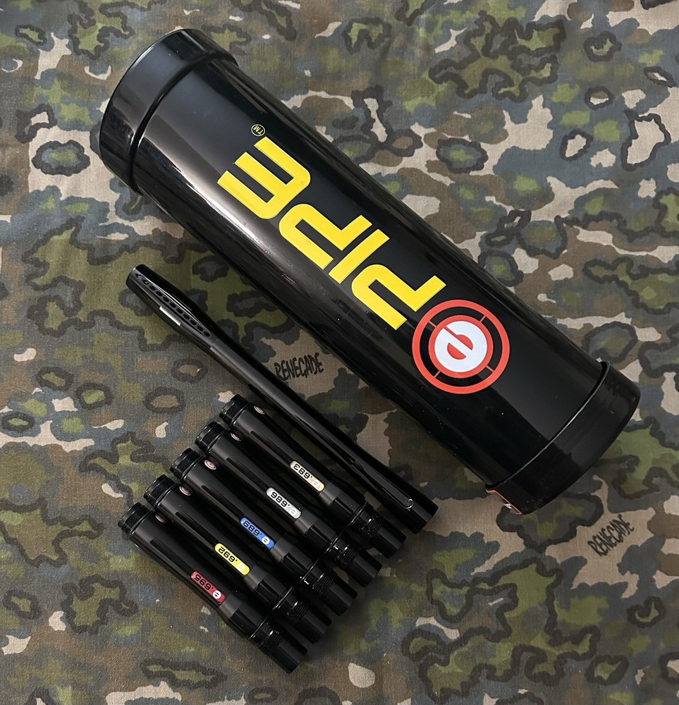 EVIL Pipe 6 Pc Paintball Barrel System ICD Threads Bore Sizers 16” Gloss Black