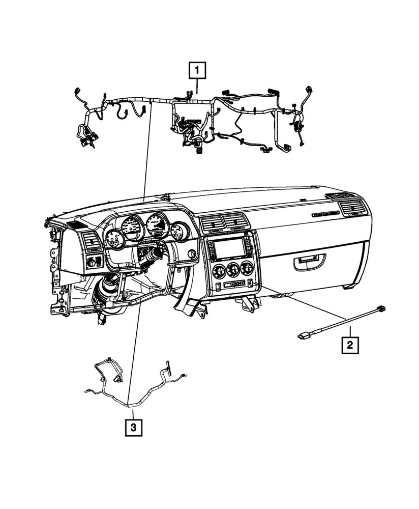 Genuine Mopar Instrument Panel Wiring 68225885AE
