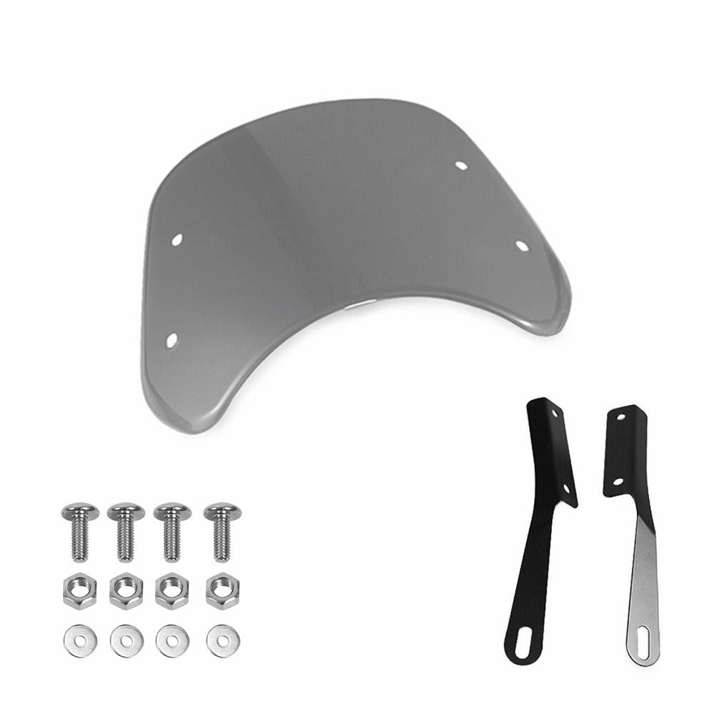 Universal Motorcycle Headlight Fairing Windscreen Windshield 5-7" Smoke HOT EAH