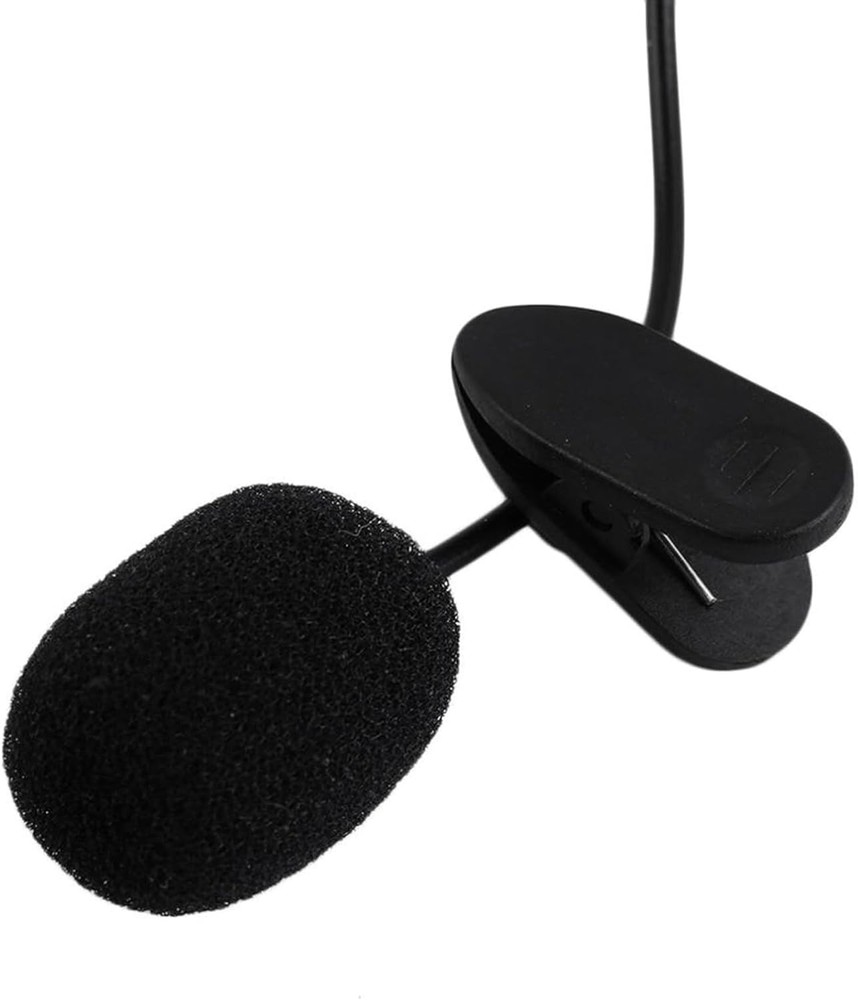 Black Plastic 3.5mm Wired Lavalier Microphone Speech Teaching Sound Amplifier...