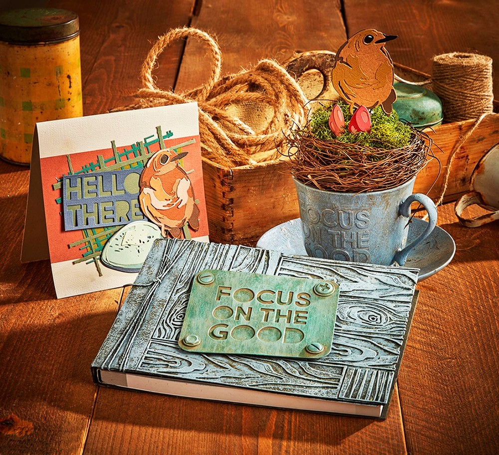 Sizzix Thinlits Bold Text #1 7pc set #665847 Retail $34.99 designer Tim Holtz