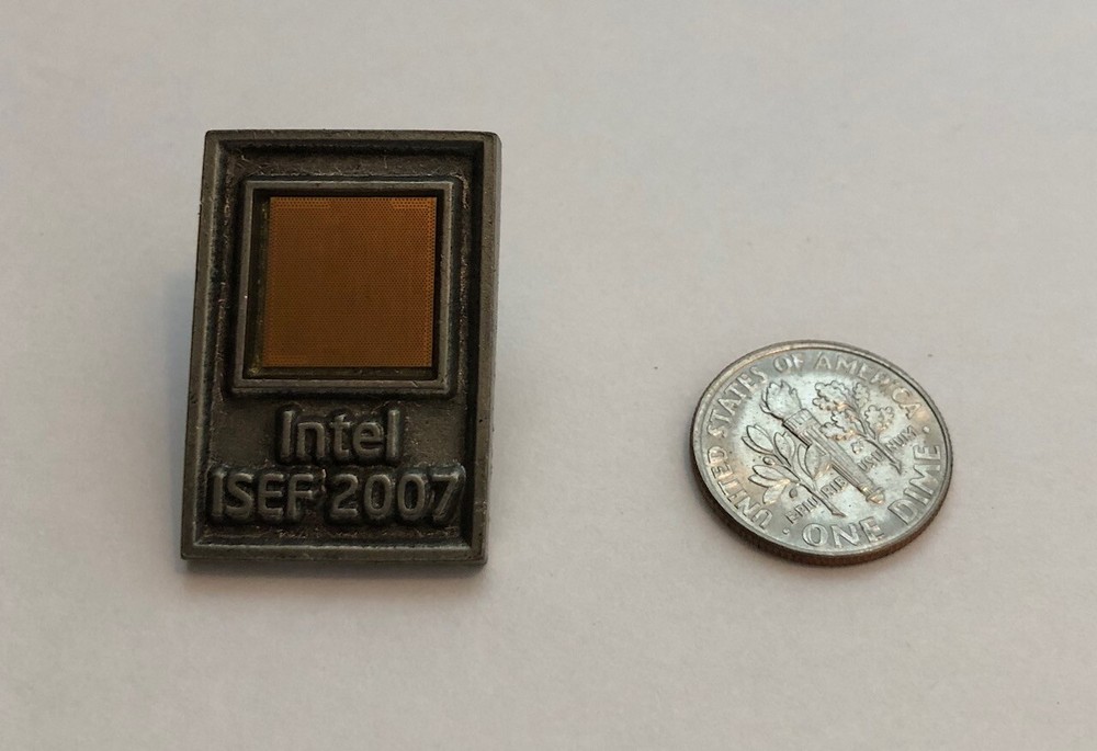 Intel ISEF 2007 Computer Chip Lapel Pin International Science Engineering Fair
