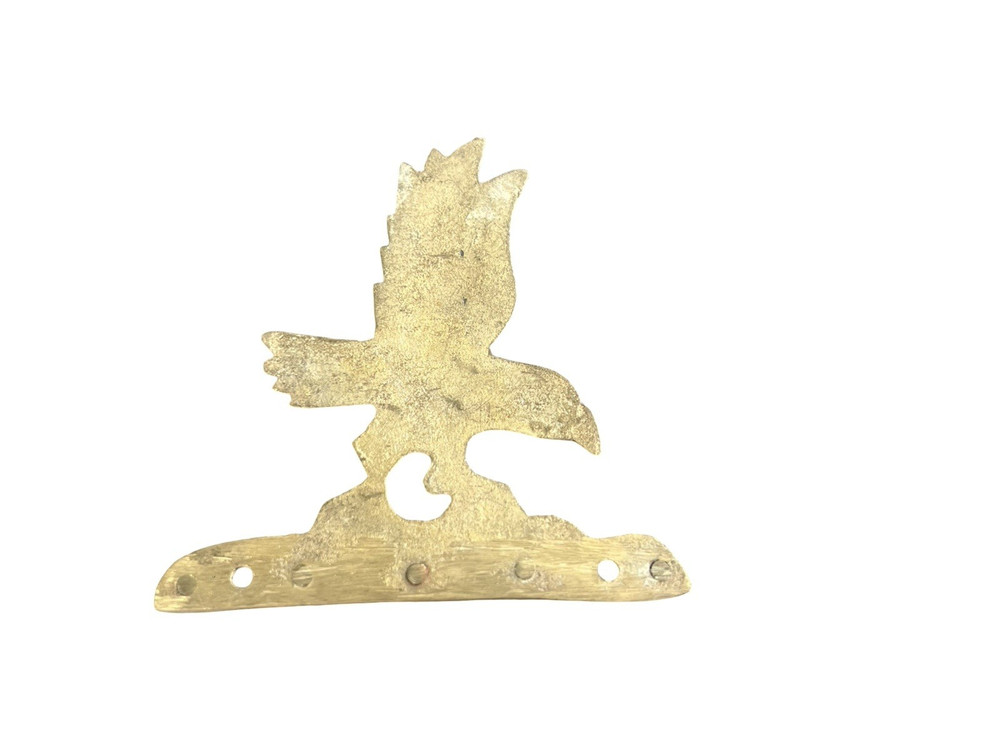 Vintage Solid Brass Eagle Key Coat Jacket Wall Holder Hanger 5 Hook