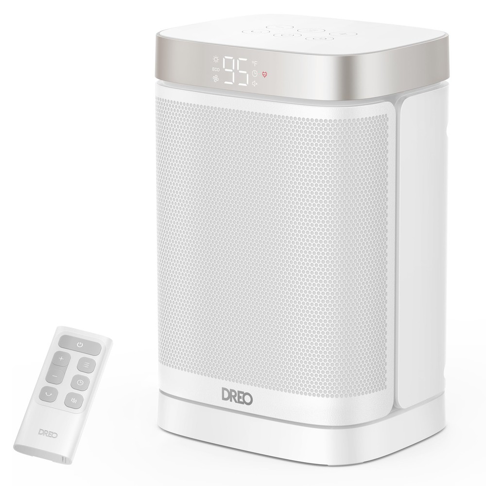 DREO Atom One Space Heater with Remote, 70°Oscillating Standard, Starlight