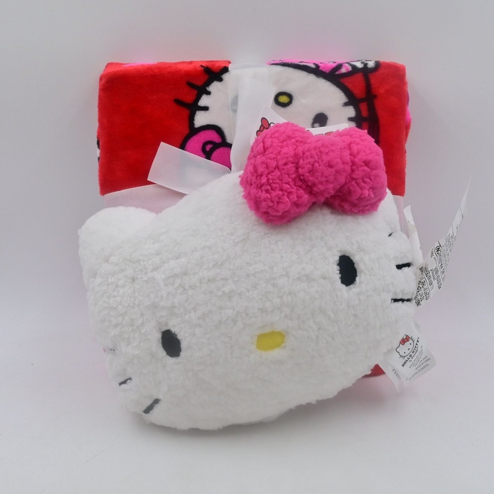 Hello Kitty Halloween Nogginz Pillow & Plush Throw Blanket Set