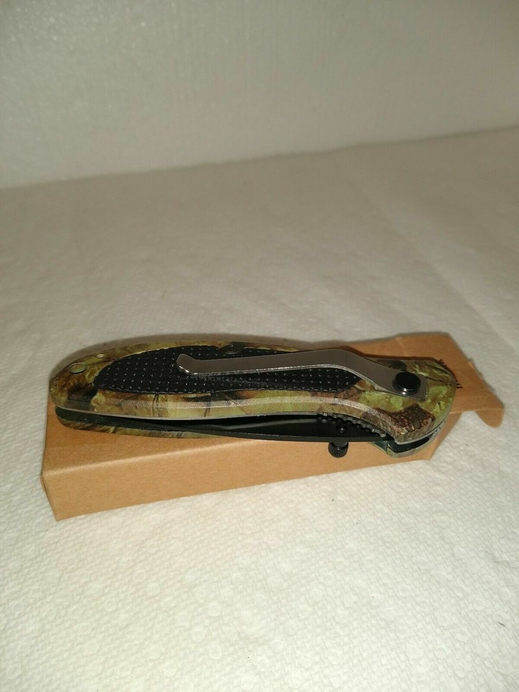 Camo Camping Folding Pocket Knife