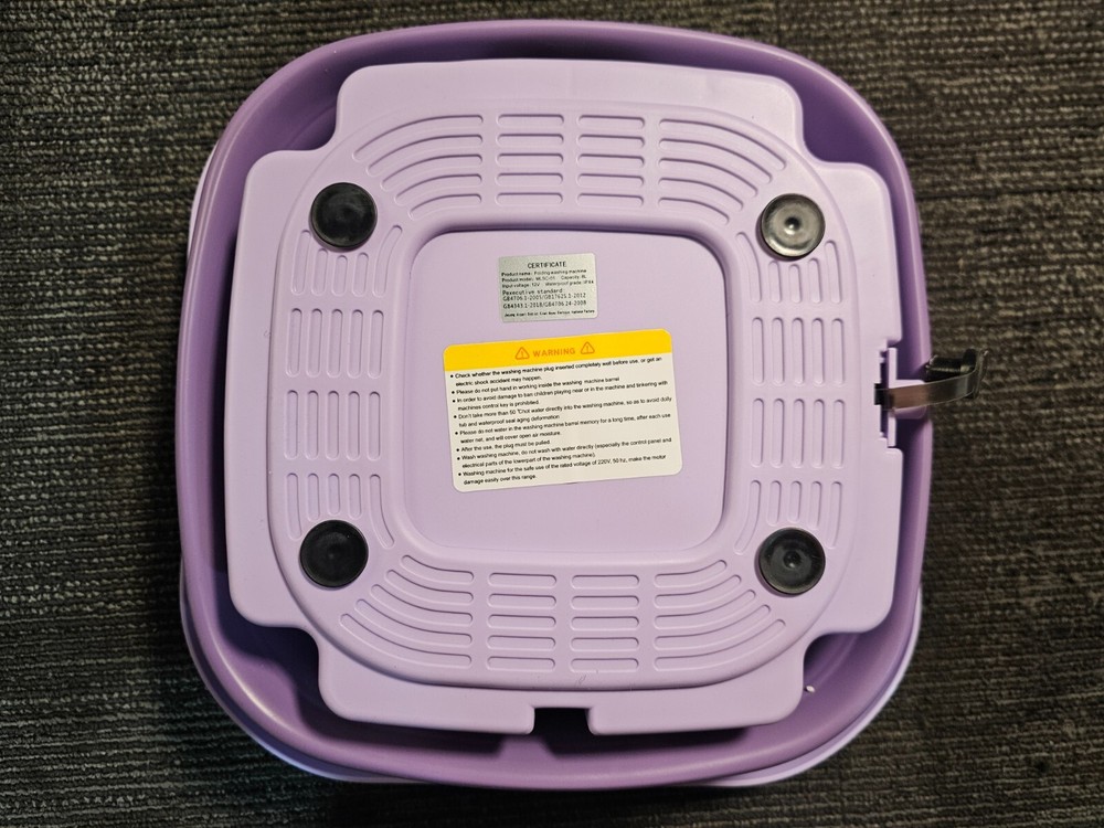 QTY 2 MULTI-FUNCTION FOLDING WASHING MACHINE CLOSE-FITTING MLSC-01 PURPLE 8L