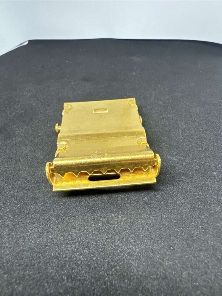 SOLID BRASS MILITARY BELT BUCKLE