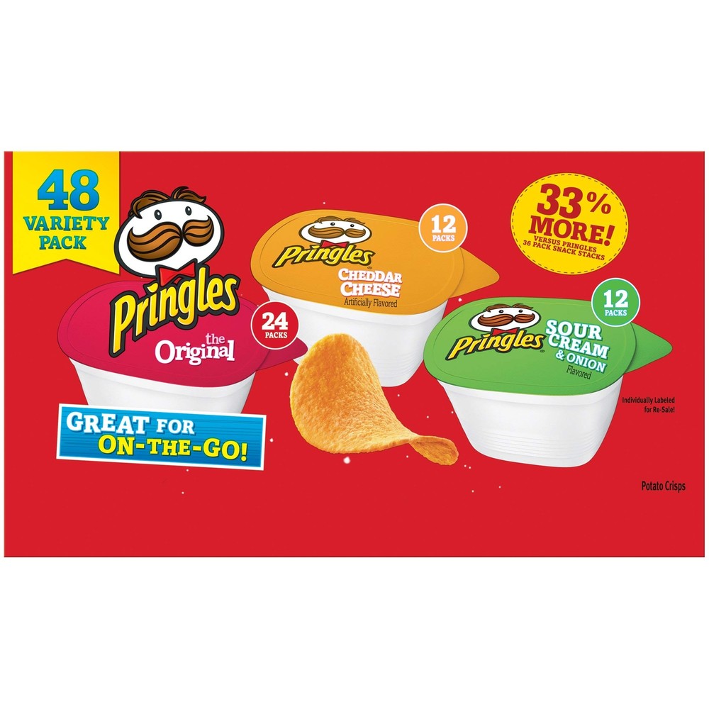 Pringles Snack Stacks Potato Crisps Chips, Original Flavored, 32 oz (48 Cups)