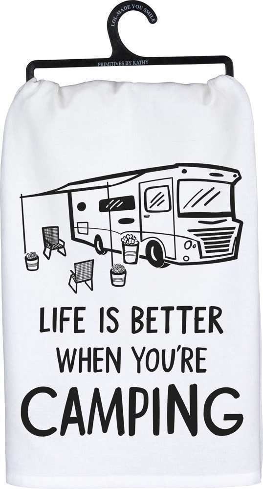 LOL Kitchen Towel, Life Is Better When Camping