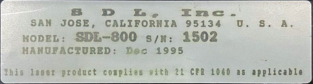 Spectra Diode Labs Laser Diode Driver SDL-800