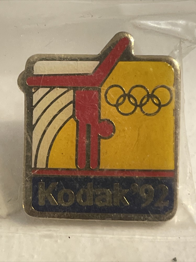 Lapel Pin 1992 Olympics Gymnastics Kodak Vintage Pinback READ