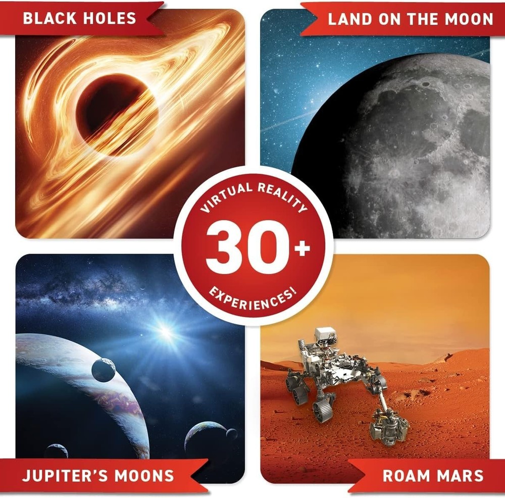 Immersive 80-Page VR Learning Set with Goggles & Customizable Planetarium