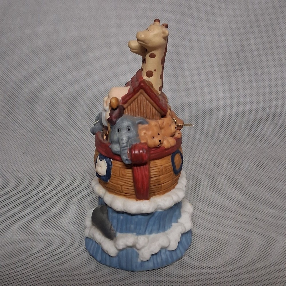 Noah's Ark Ceramic Dinnter Bell 5 3/4" Tall