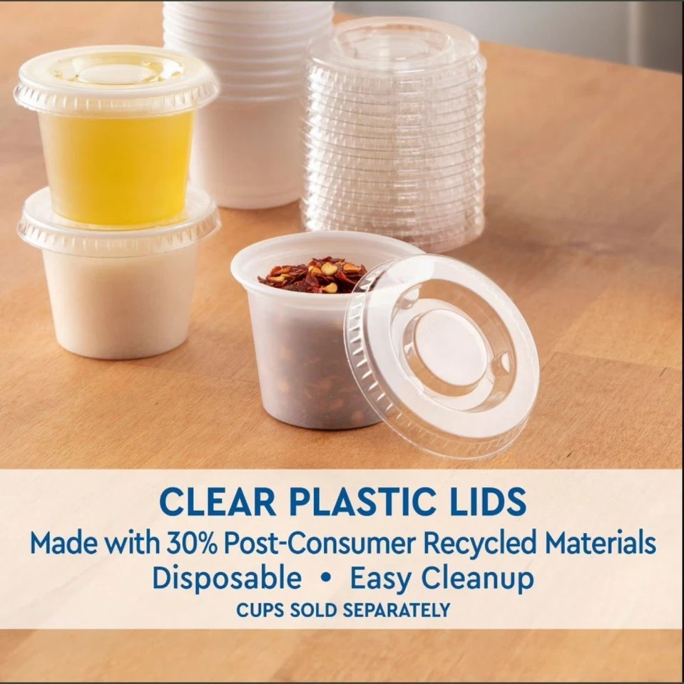 Member's Mark Clear Portion Translucent Container Lids (1 OZ., 2,500Ct.)