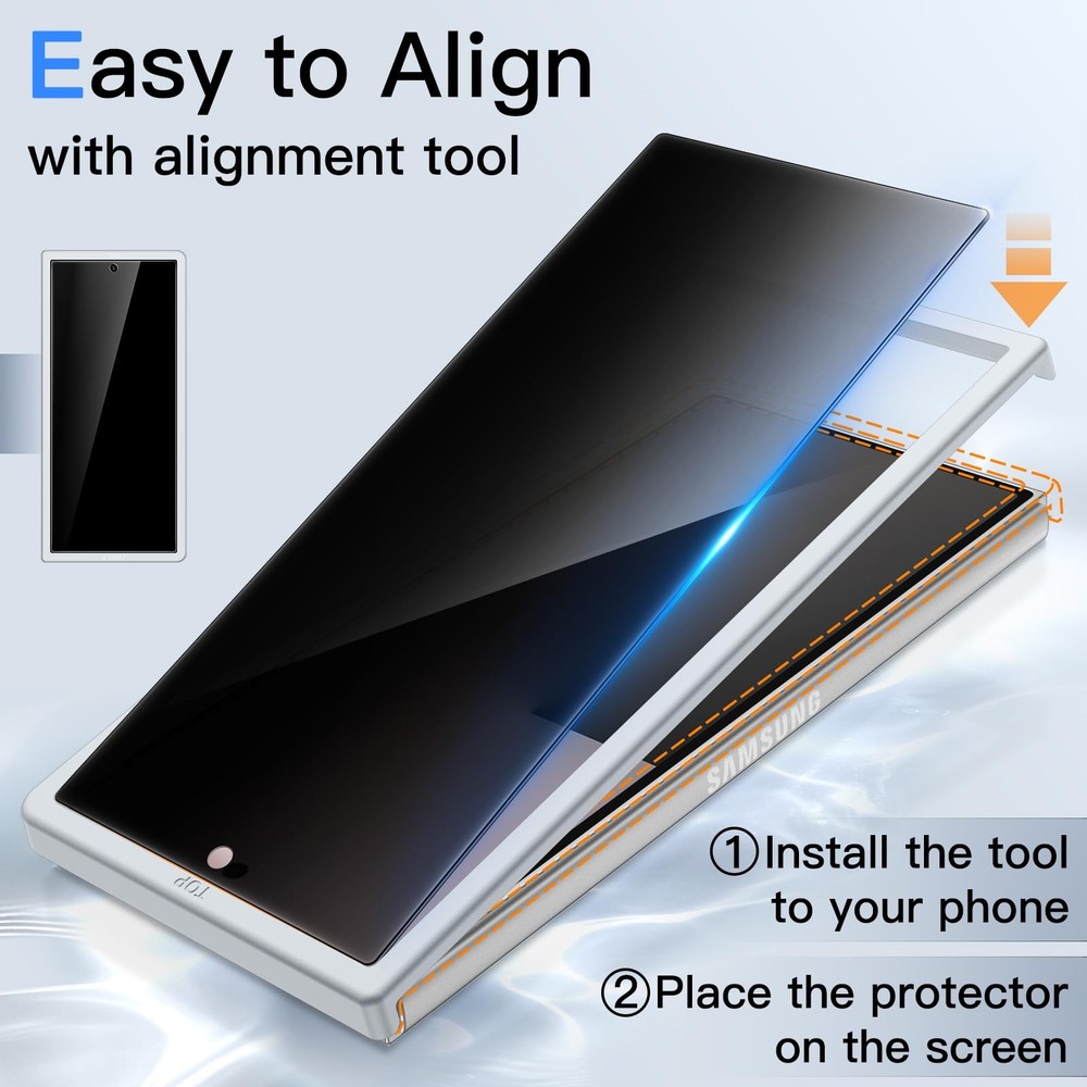 JETech Front Privacy Screen Protector for Samsung Galaxy Z Fold 7 2025, 2-Pack